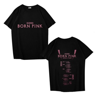 【2022tshirts】เสื้อยืดแขนสั้นลําลอง พิมพ์ลาย Kpop Blackpink แฟชั่นฤดูร้อน สําหรับผู้ชาย และผู้หญิง