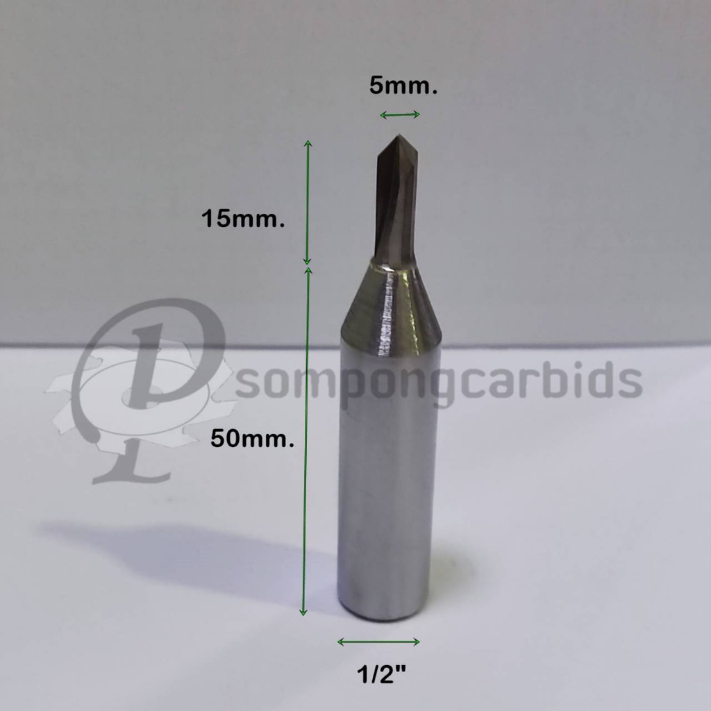 ดอกเร้าเตอร์วี-7mm-คมยาว25mm-ด้าม12-7mm-คมยาว15mm-ดอกตัดตรง-เร้าเตอร์cnc-เร้าเตอร์คาร์ไบด์