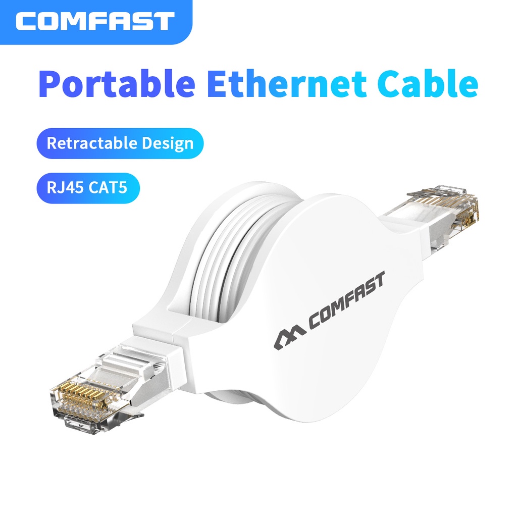 ภาพสินค้าPortable internet cable cat5 RJ45 Ethernet LAN Internet Network Cable for Laptop Router Network Cables 100Mbps 1M จากร้าน comfast_thailand.th บน Shopee ภาพที่ 4