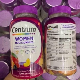 Centrum Women Gummies Multivitamin 100,170 Gummies Multivitamin สูตรสำหรับผู้หญิง