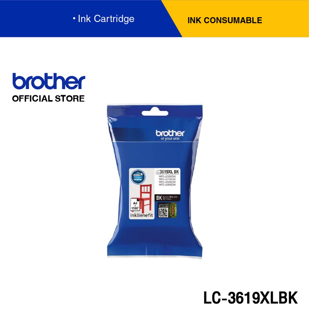 brother-lc-3619xlbk-ตลับหมึก-สีดำ-สำหรับเครื่องอิงค์เจ็ทรุ่น-mfc-j2330dw-inkbenefit-mfc-j2730dw-inkbenefit-mfc-j3530dw-inkbenefit-mfc-j3930dw-inkbenefit