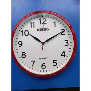นาฬิกาแขวนผนัง ยี่ห้อ SIEROใช้ถ่านขนาดAA รุ่นSR-020(DW) ขอบ ลายไม้น้ำตาลแดง ขนาด12นิ้ว รูปภาพจากของจริง ราคาพร้อ