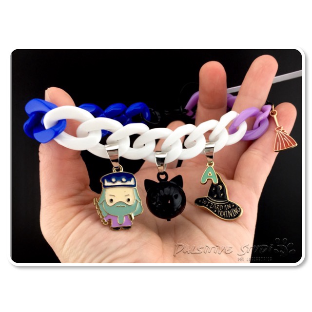 ปลอกคอ-สร้อยคอสัตว์เลี้ยง-สุด-trendy-ลาย-doubledore-จาก-harry-potter-collection-pet-collars-large-size