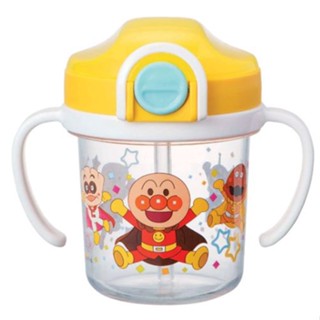 แก้วหัดดูด LEC Anpanman clear Straw mug 200ml