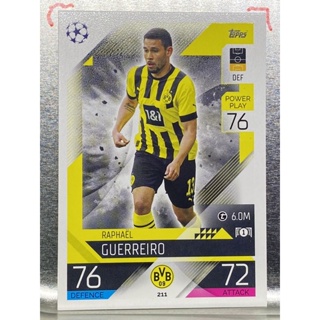 การ์ดนักฟุตบอล Raphael Guerreiro 2022/23 การ์ดสะสม Borussia Dortmund การ์ดนักเตะ ดอร์ทมุนด์