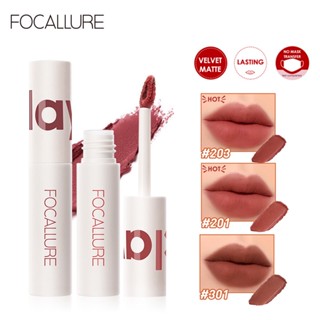 เช็ครีวิวสินค้าFocallure ลิปสติก เนื้อแมตต์ กํามะหยี่ ติดทน จูบไม่หลุด กันน้ำ