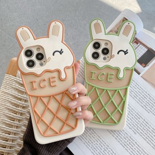 เคสโทรศัพท์มือถือ ลายการ์ตูนกระต่ายน้ําแข็ง พร้อมสายคล้อง สําหรับ Samsung Galaxy A02S A02 A03 Core A03S A04 A14 S23 S21 S20 FE S22 S10 S9 S8 Plus Note 10 20 Ultra