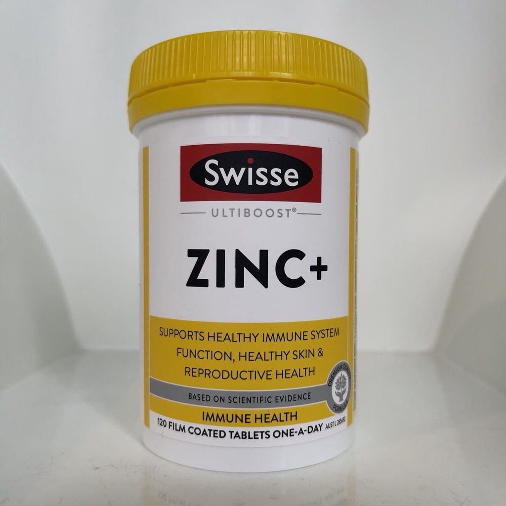 swisse-ultiboost-zinc-120เม็ด-เสริมภูมิคุ้มกัน-ลดสิว-บำรุงผิว-การเจริญเติบโตของเส้นผม