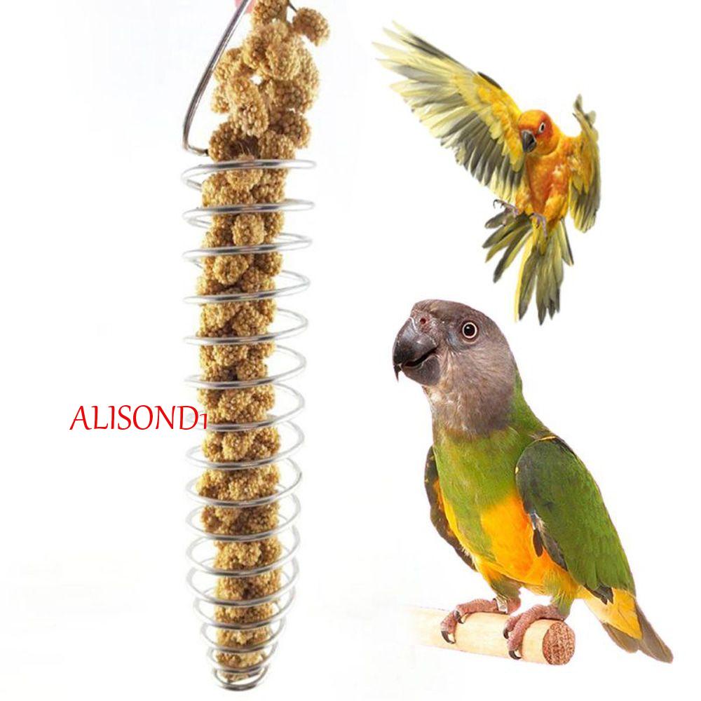 alisond1-อุปกรณ์ให้อาหาร-สเตนเลส-เข็มข้าวโพด-สําหรับนกแก้ว-conure-เครื่องให้อาหารนกผัก