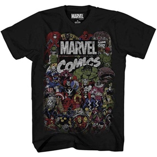 Marvel Mens Avengers Comics Crew T-Shirt เสื้อยืด new เสื้อยืดผู้ชายTEE