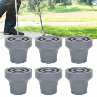 Crutches 6pcs Cane Tip Professional Portable Rubber Replacement Tip Accessory for 4 Legged Crutch 0.9 Inch