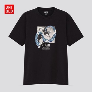 เสื้อยืดใหม่ [EVISUUUUUU]437263 Uniqlo Ut Manga เสื้อยืดแขนสั้น พิมพ์ลาย Demon Slayer Series
