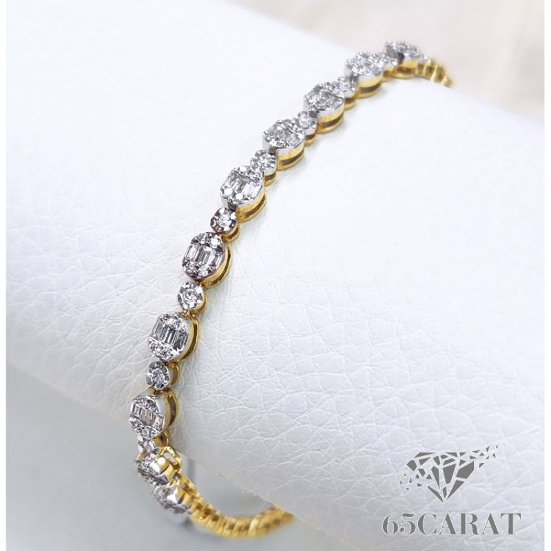 65carat-ข้อมือเพชรแท้-0-60กะรัต-สร้อยข้อมือเพชรบาเก็ต-เพชรเบลเยี่ยมน้ำ100-รหัสk02