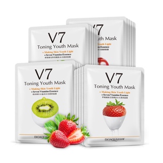 12Pcs/lot V7 Mask Face Facial Masks Skincare Set Whitening Mask for Face for Dark Skin Oil Control Firming Hydrating Who