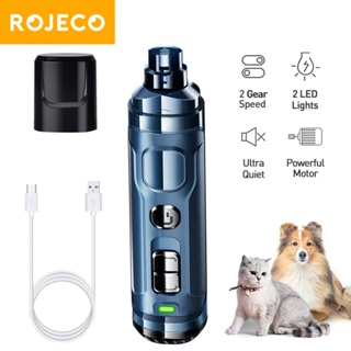 สินค้า [มาใหม่] Rojeco N30 กรรไกรตัดเล็บไฟฟ้า แบบชาร์จไฟ สําหรับสัตว์เลี้ยง สุนัข แมว