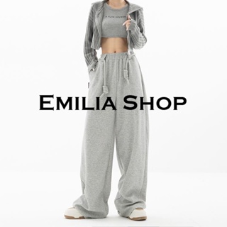 EMILIA SHOP กางเกง กางเกงขายาวกางเกงเอวสูงกางเกงขายาวผู้หญิงสไตล์เกาหลี2022 ใหม่ สวย สบาย Korean Style High quality ES220392 36Z230909