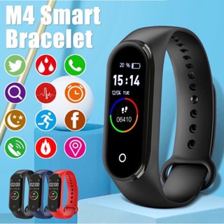 นาฬิกาสมาร์ท นาฬิกาวัดชีพจร ความดัน นับก้าว สายรัดข้อมือ นาฬิกา อัจฉริยะ M4 Fitness Smart Watch Waterproof Watch