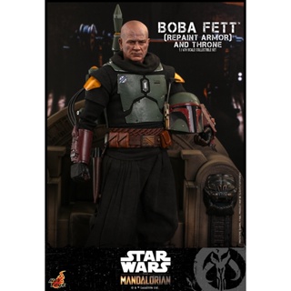 พร้อมส่ง! ฟิกเกอร์  Hot Toys TMS056 1/6 Star Wars: The Mandalorian™ - Boba Fett (Repaint Armor) and Throne