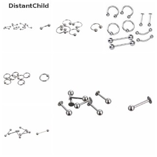 Dsth จิวสเตนเลส เครื่องประดับร่างกาย ลิ้นคิ้ว ลิ้น บาร์ ลาเบรต ปาก จมูก แหวน DSS