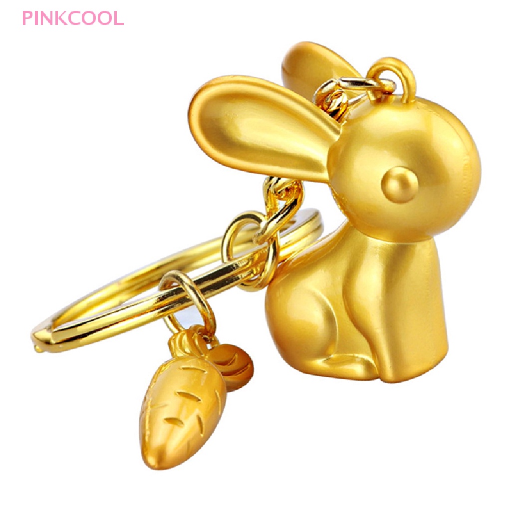 pinkcool-จี้พวงกุญแจโลหะ-รูปกระต่าย-ราศีจีน-สีทอง-สําหรับห้อยกระเป๋าเป้สะพายหลัง-รถยนต์-ของขวัญ-ขายดี