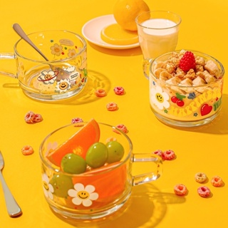 (พร้อมส่ง) wiggle cereal mug - มี 3 ลาย แก้ว แก้สใส่ซีเรียล แก้วเกาหลี ของแท้