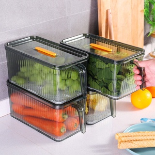 กล่องถนอมอาหาร กล่องจัดเก็บของในตู้เย็น พร้อมที่จับ กล่องเก็บของสดทรงสี่เหลี่ยม มีฝาปิดMP-210