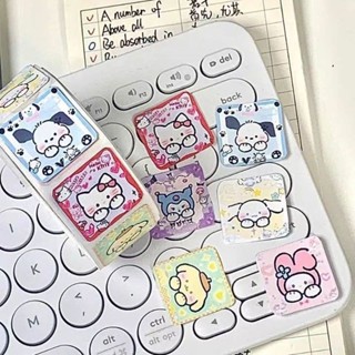 พร้อมส่ง!สติกเกอร์เทปซีล 500ดวง ลายการ์ตูนsanrio ซานริโอ้น่ารัก cinnamoroll kitty kuromi my melodyสําหรับตกแต่ง 500ชิ้น