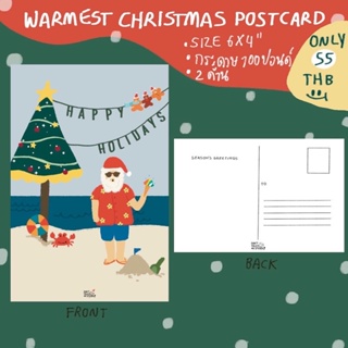 Warmest Christmas Postcard การ์ด โปสการ์ด คริสมาส