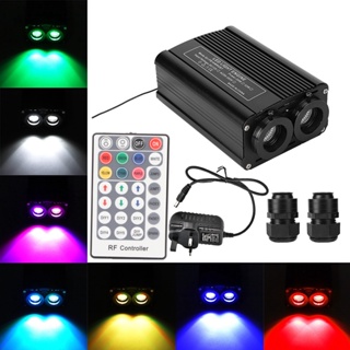 December305 32W RGB LED Twinkle Fiber Optic Star Ceiling Kit Lights With 28 Keys Remote Controller UK Plug 85‑265V