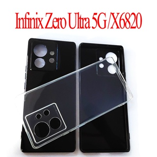 เคสโทรศัพท์มือถือ แบบนิ่ม ขอบตรง สีดํา สําหรับ Infinix Zero Ultra 5G X6820
