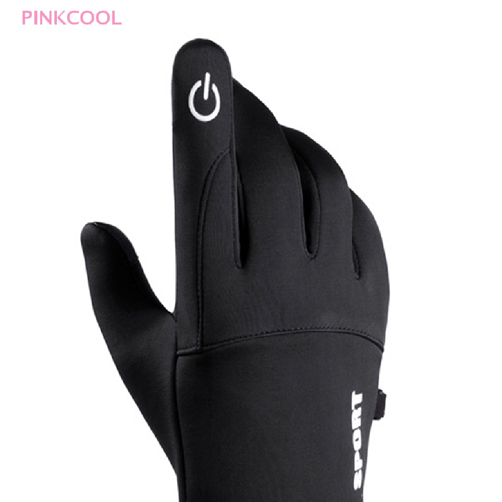 pinkcool-ถุงมือ-ผ้าฟลีซ-กันน้ํา-หน้าจอสัมผัส-สําหรับขี่จักรยาน-กลางแจ้ง-ขายดี