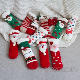 Babygarden- ถุงเท้า ผ้ากํามะหยี่ ลายการ์ตูนคริสต์มาส ให้ความอบอุ่น สําหรับเด็กผู้ชาย และเด็กผู้หญิง อายุ 0-8 ปี