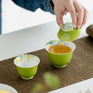 [Uayun] ชุดถ้วยชา ลายกลีบดอกเดซี่ ขนาดเล็ก สร้างสรรค์ สําหรับใส่ชา แอปเปิ้ล