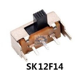 สวิทช์ เลื่อน Slide switch Toggle switch 3 ขา ขนาด 5.7x13mm #สวิทช์เลื่อน(3ขา,SK12F14) (1 ตัว)