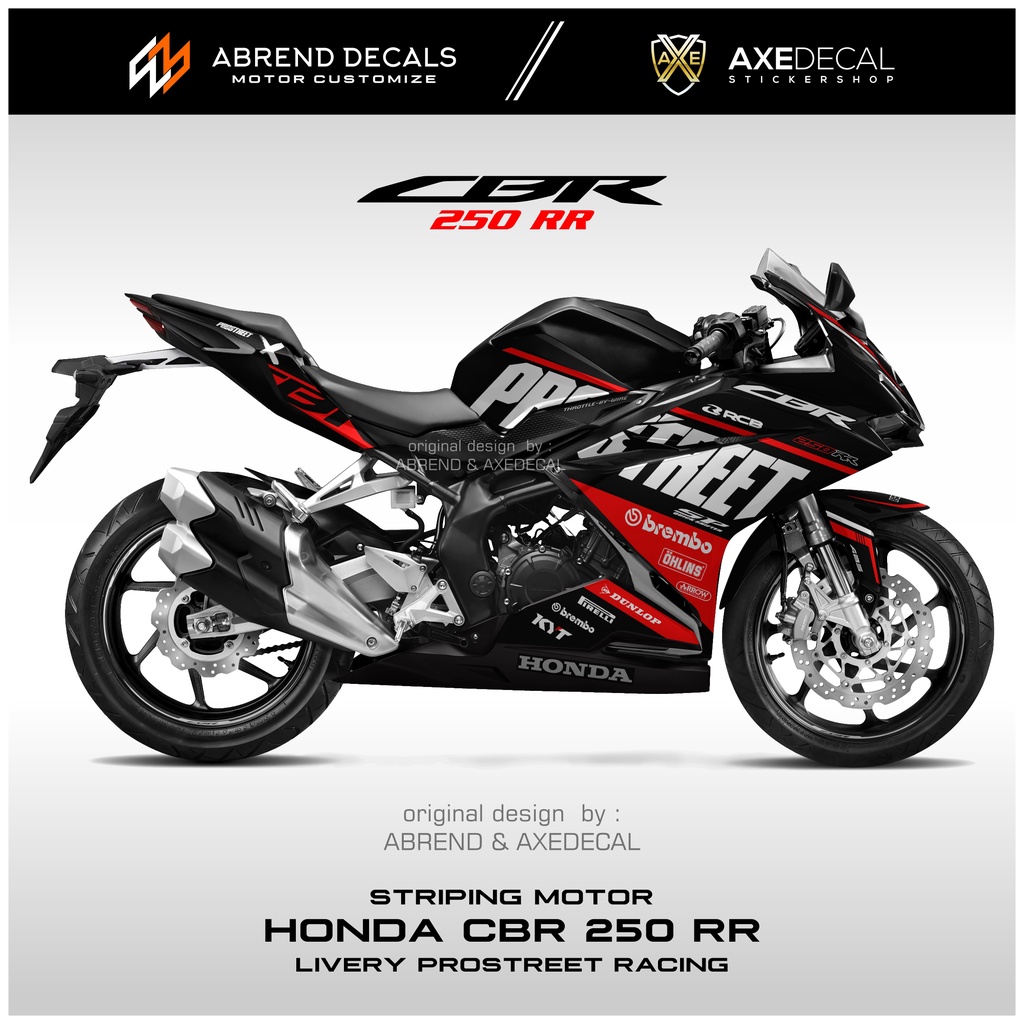 สติกเกอร์-สําหรับติดตกแต่งรถจักรยานยนต์-honda-cbr-250-rr-prostreet-racing-cbr250r