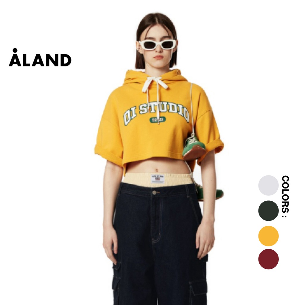 aland-ฮู้ดดี้-สเว็ตเชิ้ต-5252-by-oioi-arch-logo-crop-hoodie