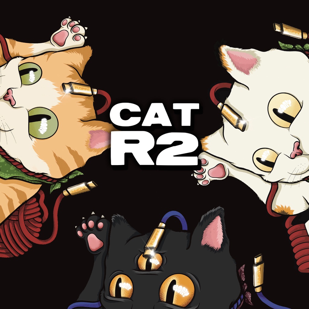 Floppy CAT R2 Deskmat แผ่นรองเม้าส์ ตัดพิเศษ ลายน้องแมว 3 แบบ 65x37cm ...