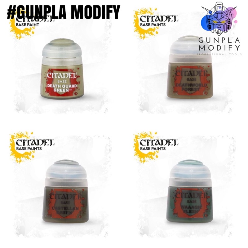 CITADEL COLOR (BASE) Death Guard Green, Death World Forrest, Castellan