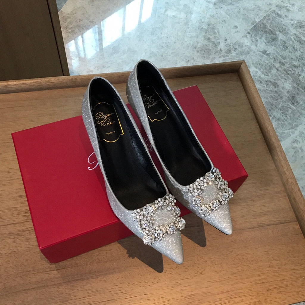 พรี-ราคา3600-roger-vivier1cm-6-5cm-10cmนังแกะ-รองเท้าส้นสูง-รองเท้าผู้หญิง34-40