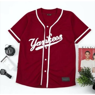 Maroon list YN เสื้อยืดเบสบอล พรีเมี่ยม สําหรับทุกเพศ