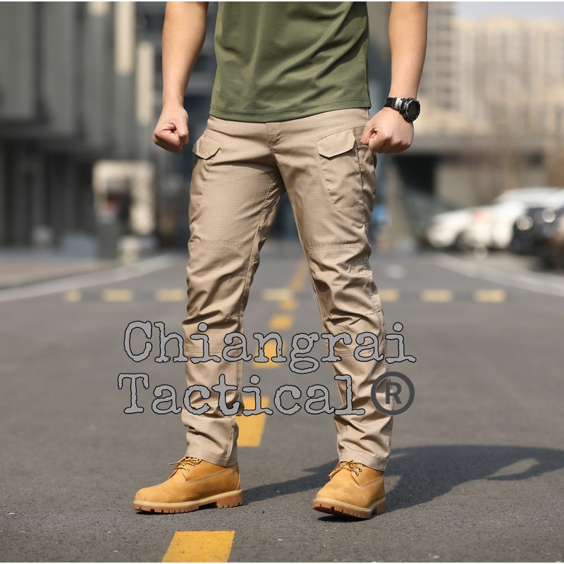 กางเกงยุทธวิธี-แนว-tactical-ผ้าตาราง-ไม่ยืด-รุ่น-ix7
