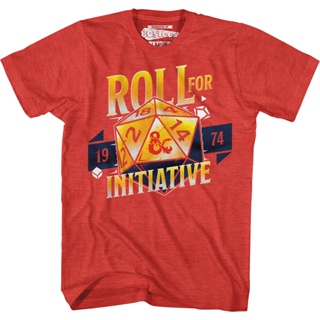 Roll For Initiative 1974 Dungeons &amp; Dragons T-Shirt เสื้อคู่รัก เสื้อยืดเข้ารูป