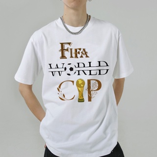 2022 FIFA World Cup Football Streetwear Top Loose Men T-shirt Tees