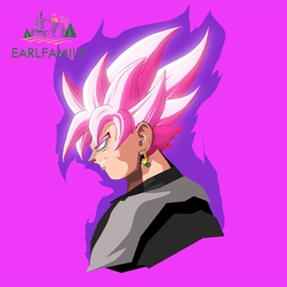 Earlfamily สติกเกอร์กันแดด ลายการ์ตูนอนิเมะ Goku Ball สีม่วง ขนาด 13 ซม. x 8.4 ซม. สําหรับติดตกแต่งกระจกรถยนต์ รถจักรยานยนต์