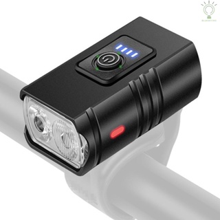 [bluesky365] ไฟหน้าจักรยาน LED ชาร์จ USB กันน้ํา พร้อมไฟ 6 โหมด สําหรับจักรยานเสือภูเขา