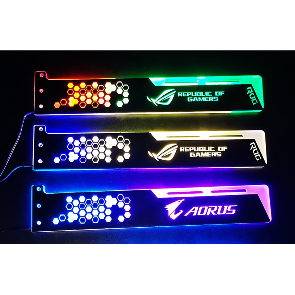 แผ่นค้ำ-การ์ดจอ-เคส-rgb-vga-rog-สายไฟเลี้ยง-4pin-เพื่อรองรับการ์ดจอที่มีน้ำหนักมาก-สินค้าใหม่-ประกันไทย-cpu2day