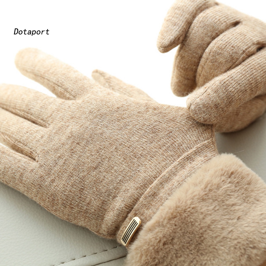 kddt-1-pair-winter-female-gloves-for-outdoor-windproof-furry-cuff-gloves-thickened
