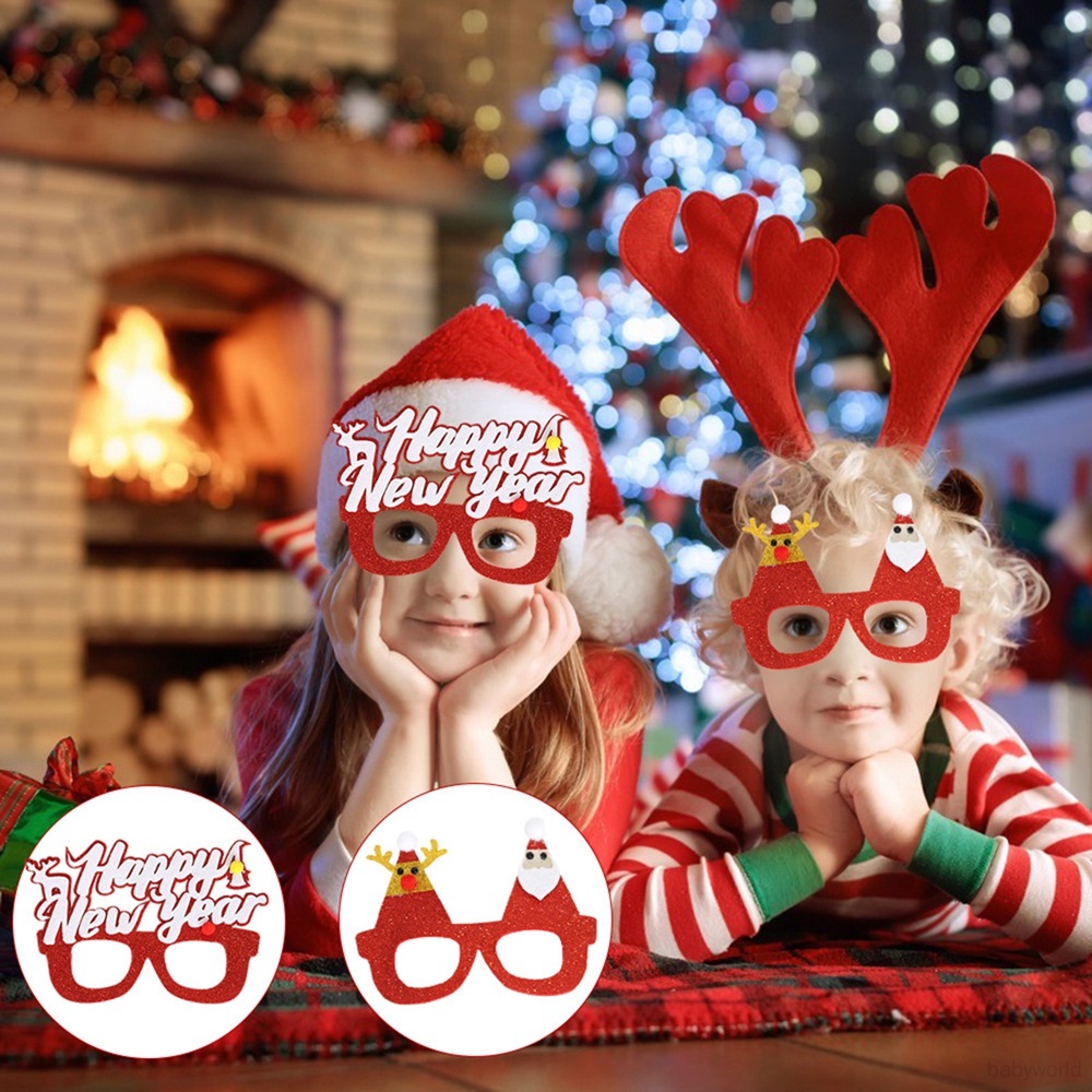 แว่นตาคริสต์มาส-ปาร์ตี้เด็ก-ตกแต่งคริสต์มาส-เด็กผู้ชาย-เด็กผู้หญิง-แว่นตา-ของตกแต่งน่ารัก