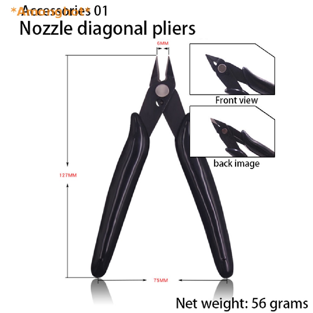 amonghot-gt-ชุดเครื่องมือคีม-แหนบเซรามิก-ผ้าฝ้าย-ขนาดเล็ก-สําหรับคีบสายไฟ-diy