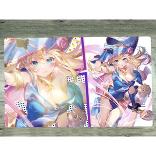 Yu-gi-oh! Duel Playmat Dark Magic Girl CCG TCG Trading Card Game Mat พร้อมแผ่นรองเมาส์